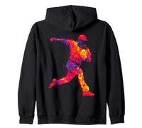 Silhouette colorée de Joueur de Baseball Sweat à Capuche