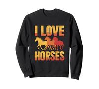Silhouette colorée « I Love Horses » au Galop Sweatshirt