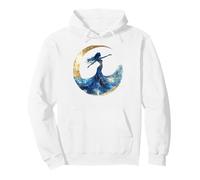 Silhouette Cosmique Femme Céleste Lune Étoiles Sweat à Capuche