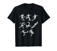 Silhouette d'action d'athlète de Football Minimaliste Vieilli T-Shirt