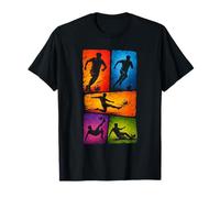 Silhouette d'action de Football Moderne et vibrante T-Shirt