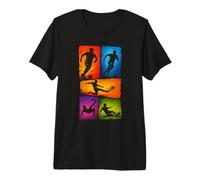 Silhouette d'action de Football Moderne et vibrante T-Shirt Haut de Gamme