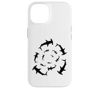 Silhouette d'amoureux de Requins marteaux circulant au-Dessus Coque pour iPhone 14