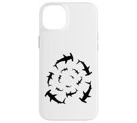 Silhouette d'amoureux de Requins marteaux circulant au-Dessus Coque pour iPhone 14 Plus