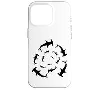 Silhouette d'amoureux de Requins marteaux circulant au-Dessus Coque pour iPhone 16 Pro