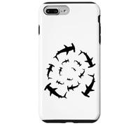 Silhouette d'amoureux de Requins marteaux circulant au-Dessus Coque pour iPhone 7 Plus/8 Plus