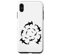 Silhouette d'amoureux de Requins marteaux circulant au-Dessus Coque pour iPhone XS Max