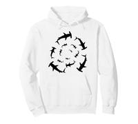 Silhouette d'amoureux de Requins marteaux circulant au-Dessus Sweat à Capuche