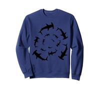 Silhouette d'amoureux de Requins marteaux circulant au-Dessus Sweatshirt