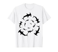 Silhouette d'amoureux de Requins marteaux circulant au-Dessus T-Shirt