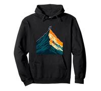 Silhouette d'aventure d'escalade Sommet de Montagne Sweat à Capuche