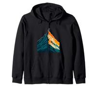 Silhouette d'aventure d'escalade Sommet de Montagne Sweat à Capuche