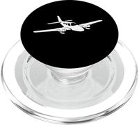 Silhouette d'avion d'hélice Minimaliste PopSockets PopGrip pour MagSafe