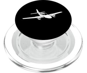 Silhouette d'avion d'hélice Minimaliste PopSockets PopGrip pour MagSafe