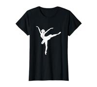 Silhouette, de, ballerine, girl, danse, danse, professeur T-Shirt
