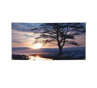 Silhouette de branche d'arbre au crépuscule - Bannière de décoration de fête - Drapeau pour fête d'anniversaire - Photographie - Décoration de fond - Bannières et panneaux - Décoration murale