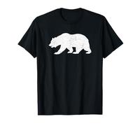 Silhouette de Californie Ours Grizzly State Flag Cali République T-Shirt