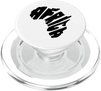 Silhouette de Carte de l'Afrique Continent Africain en Forme de Lettres PopSockets PopGrip pour MagSafe