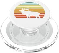 Silhouette de Cercle d'élan rétro pour Le Camping et la randonnée PopSockets PopGrip pour MagSafe