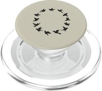 Silhouette de Cercle d'oiseaux Volants au Design Minimaliste PopSockets PopGrip pour MagSafe