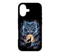 Silhouette de Chat Cosmique sous Un Ciel Étoilé Coque pour iPhone 17