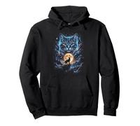 Silhouette de Chat Cosmique sous Un Ciel Étoilé Sweat à Capuche