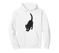 Silhouette de Chat Noir Mystique Sweat à Capuche