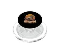 Silhouette de Cheval Coucher de Soleil Rustique Ferme Vintage Chevaux ruraux PopSockets PopGrip pour MagSafe