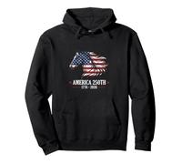 Silhouette de Cheval Staying WildFree USA Vintage Horse Western Sweat à Capuche