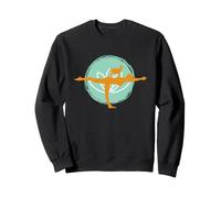 Silhouette de chèvre Yoga Balance Pose Lotus Animal Art Sweatshirt