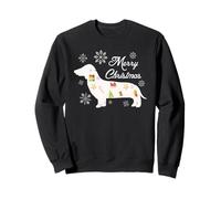 Silhouette de Chien Teckel Joyeux Noël drôle Wiener Sweatshirt