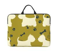 Silhouette de Chien West Highland Animal West,Housse pour Ordinateur Portable 14 Pouces, Sacoche pour Ordinateur Portable, Mallette avec poignée