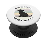 Silhouette de Chiot Adorable cœur fidèle de Gentle Soul PopSockets PopGrip Adhésif