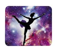 Silhouette De Danseuse Galactique Mouse Pad Petit Tapis De Souris Gaming Confort Tapis De Souris pour Maison Bureau Voyage 25X30Cm