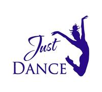Silhouette de danseuse Just Dance Girl Dancing Studio Peintures murales et stickers muraux en vinyle 34x42.8cm Stickers pour vitres Bleu foncé