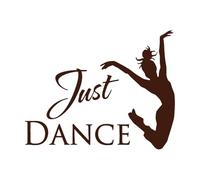 Silhouette de danseuse Just Dance Girl Dancing Studio Peintures murales et stickers muraux en vinyle 51x64.2cm Peinture murale artistique Café