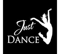 Silhouette de danseuse Just Dance Girl Dancing Studio Peintures murales et stickers muraux en vinyle 68x85.5cm Culture du tatouage Blanc