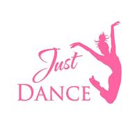 Silhouette de danseuse Just Dance Girl Dancing Studio Peintures murales et stickers muraux en vinyle 51x64.2cm Décoration de magasin Rose