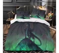 Silhouette de danseuse Parure de Lit Microfibre résistante 3D Imprimée Douce Danse cosmique Housse de Couette Fermeture Éclair Respirante Hypoallergique for Garçons Adolescents King（220x240cm）