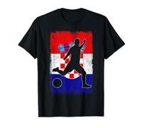 Silhouette de Drapeau croate fierté de la Croatie Amoureux du Sport T-Shirt