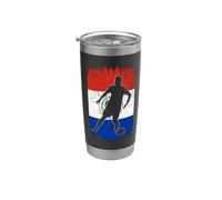 Silhouette de drapeau du Paraguay Pride pour les amateurs de sport Gobelet isotherme en acier inoxydable double paroi