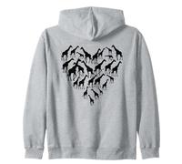 Silhouette de Famille Girafe cœur Animal Faune Sweat à Capuche