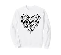 Silhouette de Famille Girafe cœur Animal Faune Sweatshirt