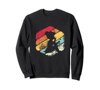 Silhouette de fée rétro Papillon Sweatshirt