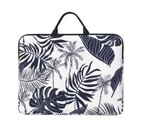 Silhouette de Feuilles de Palmiers tropicaux hawaïens,Housse pour Ordinateur Portable 14 Pouces, Sacoche pour Ordinateur Portable, Mallette avec poignée
