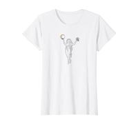 Silhouette de Fille avec Lune et étoile dans Les Mains inspirée du Tarot T-Shirt Graphique avec Valeur