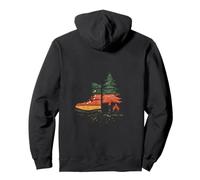 Silhouette de forêt Minimaliste Wanderer Sunset Graphic Sweat à Capuche