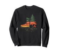 Silhouette de forêt Minimaliste Wanderer Sunset Graphic Sweatshirt
