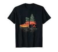 Silhouette de forêt Minimaliste Wanderer Sunset Graphic T-Shirt
