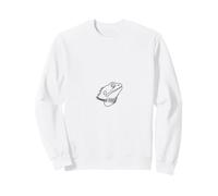 Silhouette de Gardien de Reptile de Dragon Barbu Sweatshirt